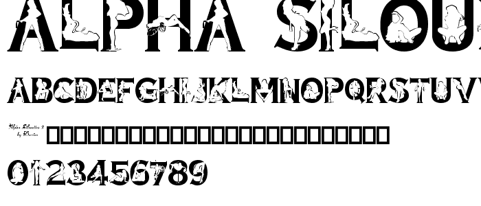Alpha Silouettes 3   font